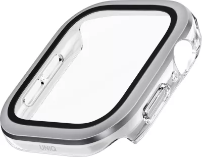 Mbështjellës UNIQ Voute për Apple Watch Series 10, 42mm, xham i temperuar, argjendtë