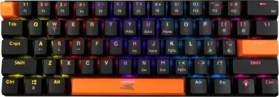 Tastierë mekanike Baracuda Dolphin BGK-03111, 60%, red switch, RGB, black, US
