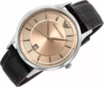 Orë dore meshkujsh Emporio Armani Renato AR11783, kafe