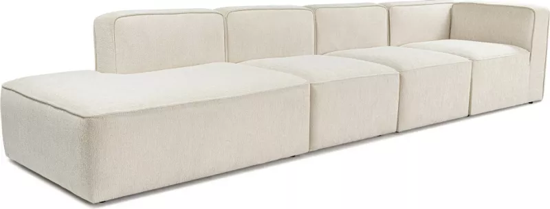 Kënd-sofë Atelier del Sofa, More M (M4-M1-M1-M7), ngjyrë krem, shndërrohet në shtrat