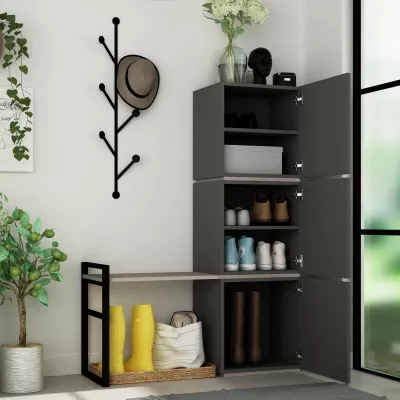 Dollap këpucësh Skye Decor, anthracite, mello