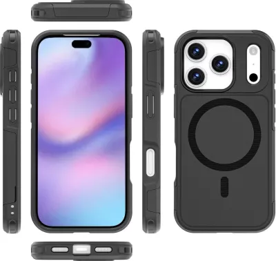 Mbështjellës 4smarts për Apple iPhone 17 Pro, i zi, shock resistant
