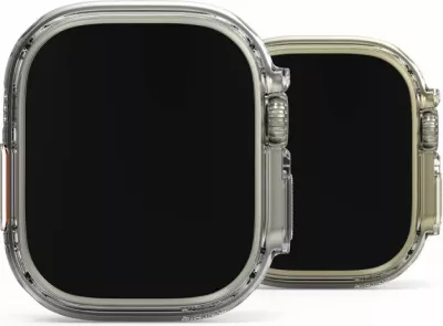 Mbështjellës Ringke Slim për Apple Watch Ultra 49mm, 2 copë, Transparent & Titanium