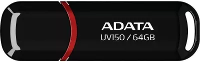 Flash Drive Adata UV150, USB 3.0, 64GB, e zezë