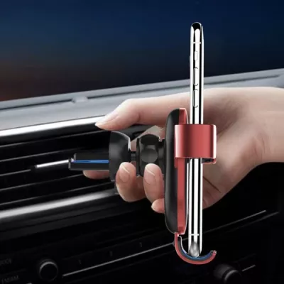 Mbajtës celulari për veturë LDNIO MG01, universal 10–17.7 cm, i kuq/zi