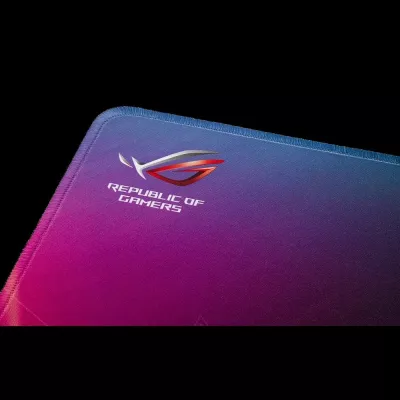 Mauspad ASUS ROG Strix Edge, gaming, multikolor, 450x400mm, gome, antirrëshqitës