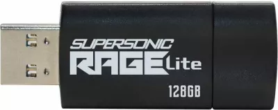 USB flash PATRIOT Supersonic Rage Lite PEF128GRLB32U 128GB USB 3.2 Gen 1 120MB/s, zi/kaltër