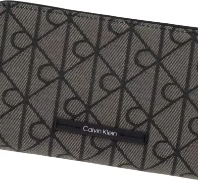 Portofol pasaporte për femra Calvin Klein LV04F1163G, i zi-bezhë