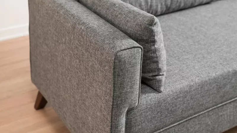 Divan treshe Atelier del Sofa, Bella, ngjyrë gri