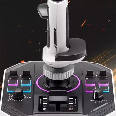 Set joystickësh Thrustmaster Sol-R 2 HOSAS Space Sim Duo për PC, 2x flight stick, RGB, 88 komanda, bardh/zi, set 2 copë