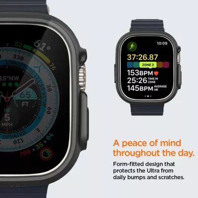 Mbështjellës Spigen Thin Fit për Apple Watch Ultra 49mm, Zi