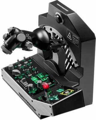 Sistem throttle për simulator fluturimi Thrustmaster Viper TQS Mission Pack për PC, replikë metal 1:1, 64 butona, Worldwide Version, zi/argjendtë