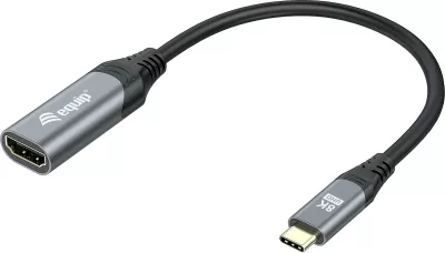 Adapter USB-C në HDMI 2.1 Equip, 8K/30Hz, 0.15m, zi/gri