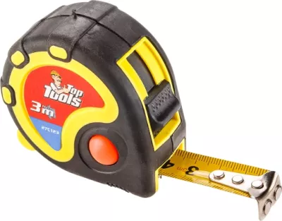 Metër shirit çeliku Top Tools 27C124, 5 m x 19 mm, me maje magnetike, zi/verdhë