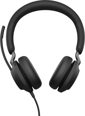 Kufje Jabra Evolve2 40 SE, me tela, për biseda/muzikë, USB Type-A, e zeza