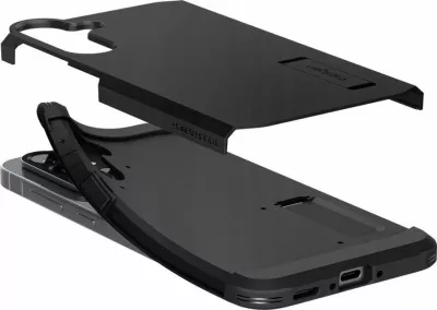 Mbështjellës Spigen Tough Armor ACS09294 për Samsung Galaxy A56 5G, MagSafe, me mbajtëse, i zi