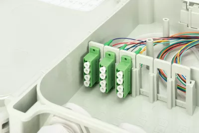 Kutia shpërndarëse fibër optike Digitus FTTH/FTTB, 12 fibra, LC/APC, e bardhë