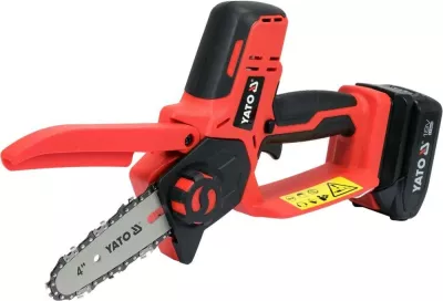Sharrë elektrike YATO YT-828135 me bateri 18V, 2Ah, e kuqe