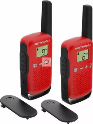 Walkie talkie Motorola TLKR T42 16 kanale, 4 km rreze, UHF 446 MHz, i kuq