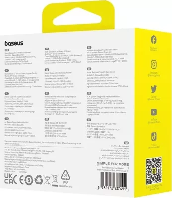 Kufje Baseus Bowie E5X True Wireless Stereo (TWS), Blu