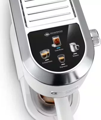 Makinë kafeje espresso DeLonghi Dedica Duo EC890.WI 15 bar, Cold Brew 5 min, 15 cm, e bardhë