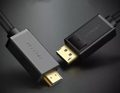 Kabllo Ugreen DisplayPort në HDMI, 2m, 4K, e zezë (DP101 10202)