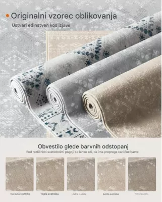 Tepih SONGMICS HOME TAR027K01 jo-rrëshqitës 120 x 170 cm, cappuccino