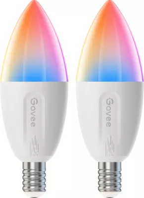 Poç LED smart Govee E14 RGBWW 450 lm, set 2 copë