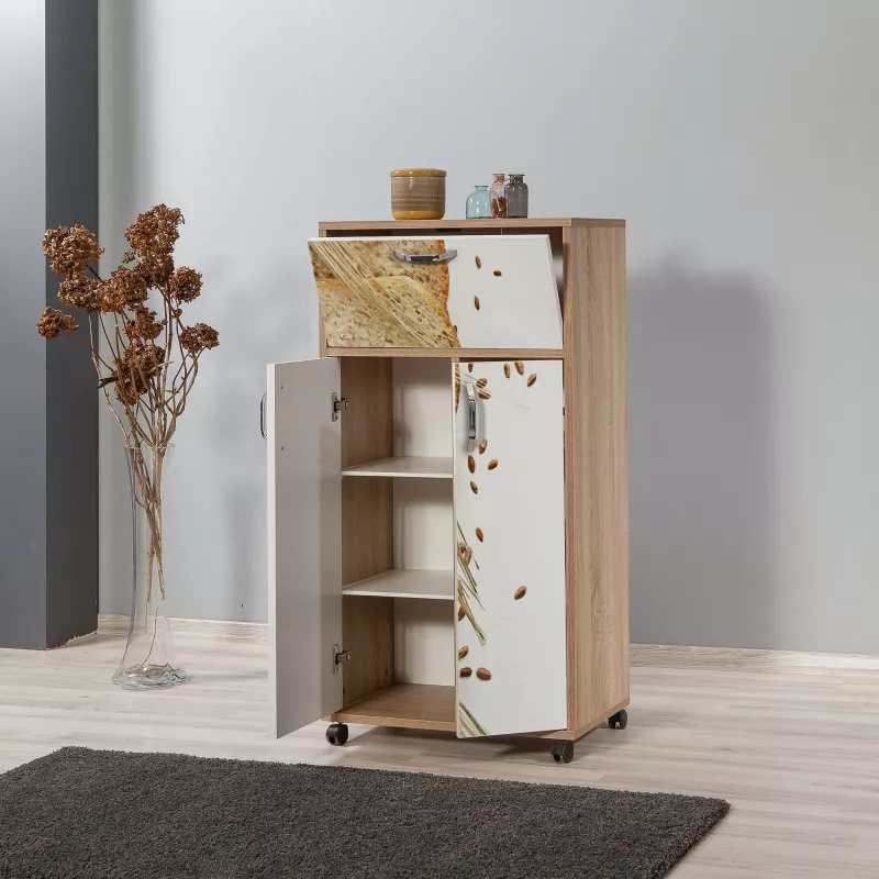 Dollap multifunksional, ngjyrë lisi Sonoma, dizajn modern, Hanah Home, Kiler - 736
