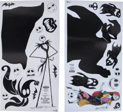 Stikerë muri Paladone Disney The Nightmare Before Christmas, vinil të heqshëm, waterproof, glow-in-the-dark, 40 copë