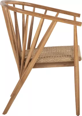 Karrige PERMAINE FH9825 dru tik - litar sintetik, ngjyrë natyrale, 60x63x82H cm