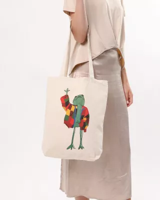 Tote bag Zoozie Bags, krem, 35x40x8cm, model me bretkosë