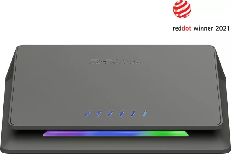 Switch D-Link DMS‑106XT, 6-Port, Multi-Gigabit, 2.5G Ethernet, gri