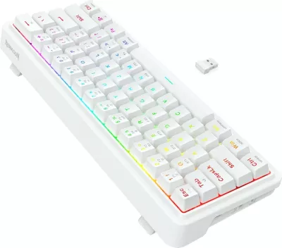 Tastierë mekanike Redragon Draconic V2 K730W-RGB-PRO, 60%, RGB, wireless/wired, e bardhë