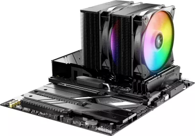 Kasë ftohëse për procesor BE QUIET! Pure Rock Pro 3 LX, 12 cm, 2 ventilatorë, Alumini, RGB, E zezë