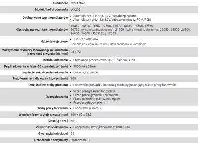 Karikues everActive për bateri, LC-200, i zi 