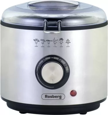 Fritozë elektrike Rosberg R51980U 1 L 950 W Inox/zezë