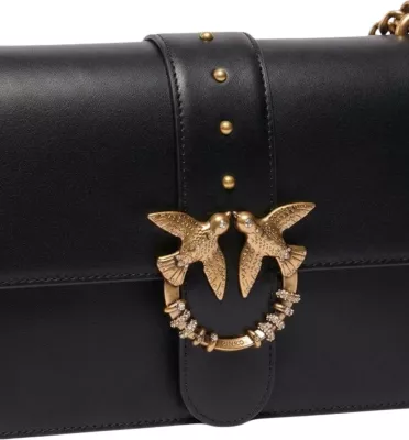 Çantë krahu për femra Pinko Love One Mini New Buckle Vitel 107071, e zezë