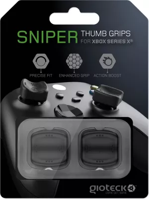Kapakë silikoni për thumbstick, Gioteck Sniper, për Xbox Series X/S, të zeza, set 2 copë