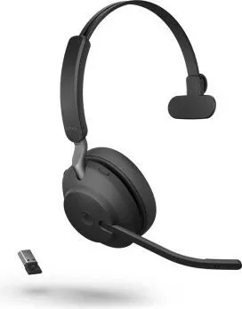 Kufje Jabra Evolve2 65 USB-A MS Mono, Wireless, Zyre/Call center, 20 - 20000 Hz, 99.2 g, Zezë