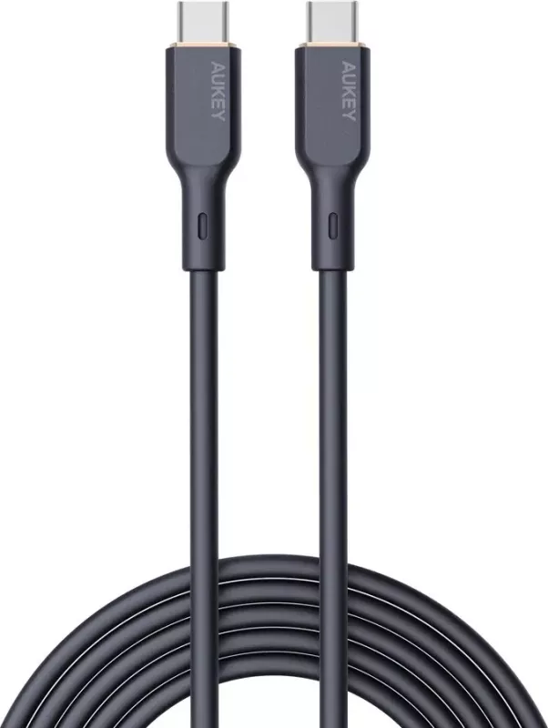 Kabllo AUKEY CB-SCC101 USB-C Type-C PD 100W 5A 1m Silikon, e Zezë