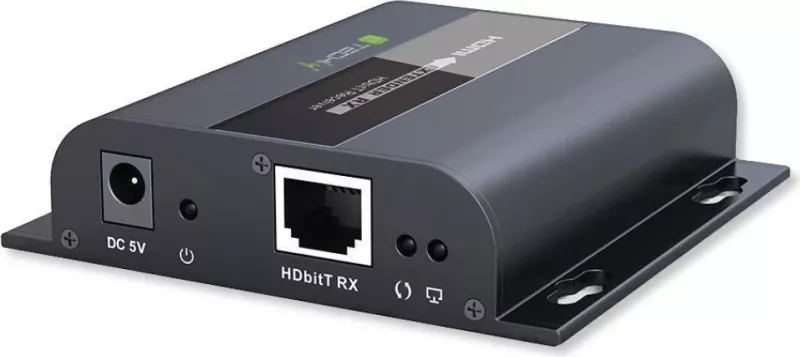 Odbiornik Techly 361865 për extender HDMI 1080p 60Hz HDBitT deri 120m me skrëtce Cat6, IR, i zi