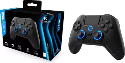 Kontroller wireless RGB EGOGEAR SC15 për PS4/PS3/PC, Bluetooth, jack 3.5mm, i zi