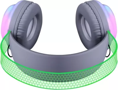 Kufje pa tela Defender FreeMotion B651, me drita LED, Gri