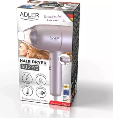 Tharëse flokësh Adler AD 2279p, Rozë