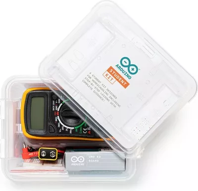 Kit edukativ Arduino Education Student Kit, me bateri, me kuti bartëse