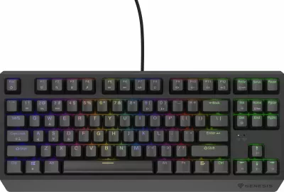 Tastierë mekanike gaming GENESIS Thor 230 TKL NKG-2079, Outemu Brown, RGB, USB, US layout, 80% TKL, e zezë