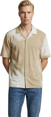 Këmishë me mëngë të shkurta Only & Sons Onsharvi Rlx Resort SS 041 AOP 22037291 për meshkuj, bezhë [Madhësia: XL]