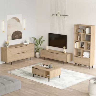 Set mobiljesh për dhomë dite Skye Decor, ON21-S, ngjyrë lisi