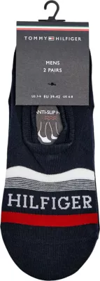 Çorape footie për meshkuj Tommy Hilfiger TH MEN FOOTIE 2P Hilfiger Tab 701232938, kaltër e errët [Madhësia: 39-42]